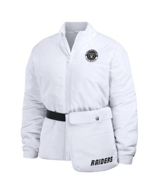 Women's White Las Vegas Raiders Packaway Full-Zip Puffer Jacket