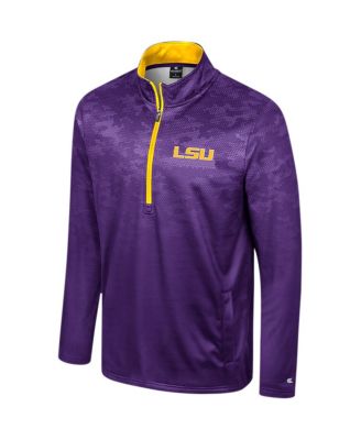 Men's Purple LSU Tigers The Machine Half-Zip Jacket
