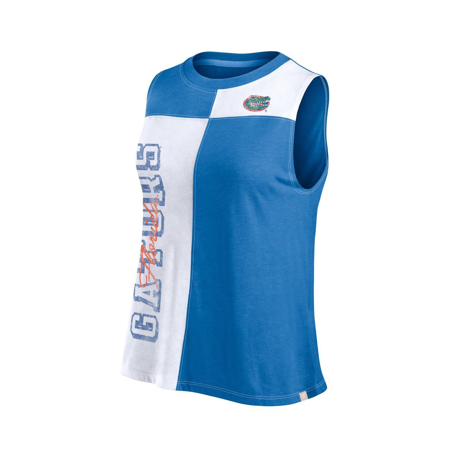 Женский топ Fanatics Royal/White Florida Gators Colorblock High Neck — фото 2