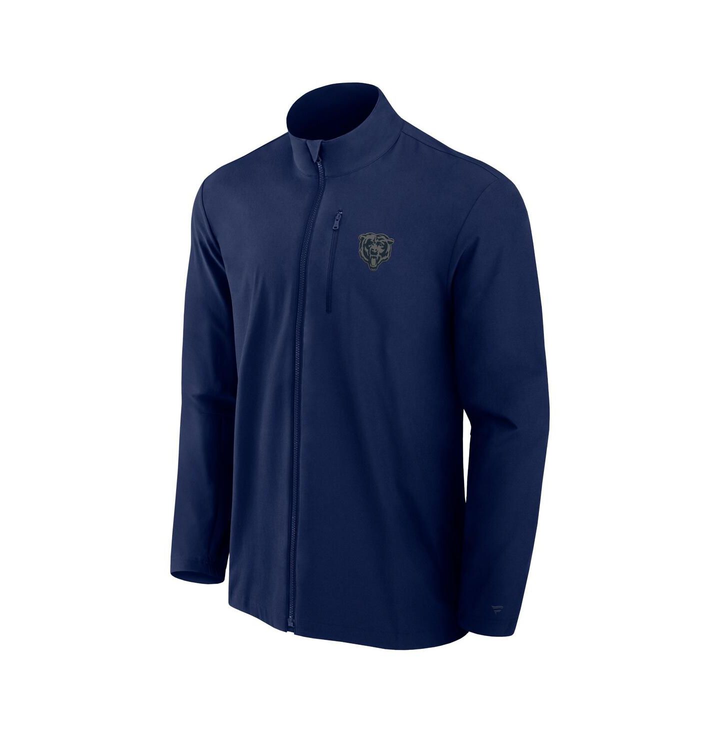 Мужская куртка Fanatics Navy Chicago Bears Front Office Woven Full-Zip — фото 2