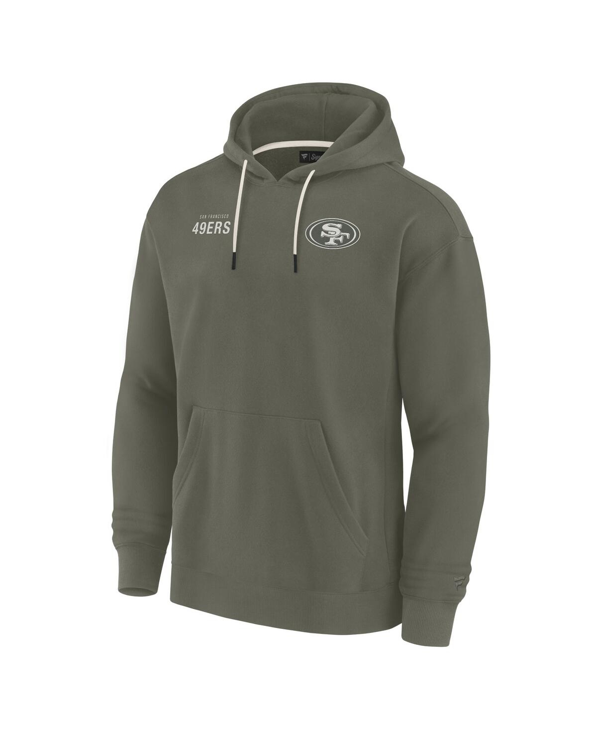 Fanatics Men's and Women'sSan Francisco 49ers Elements Super Soft Fleece Pullover Hoodie - Olive