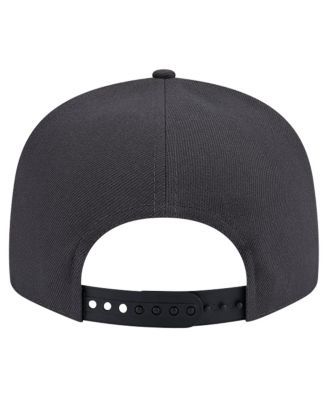 Men's White/Black Brooklyn Nets Throwback Gradient Tech Font 9FIFTY Snapback Hat
