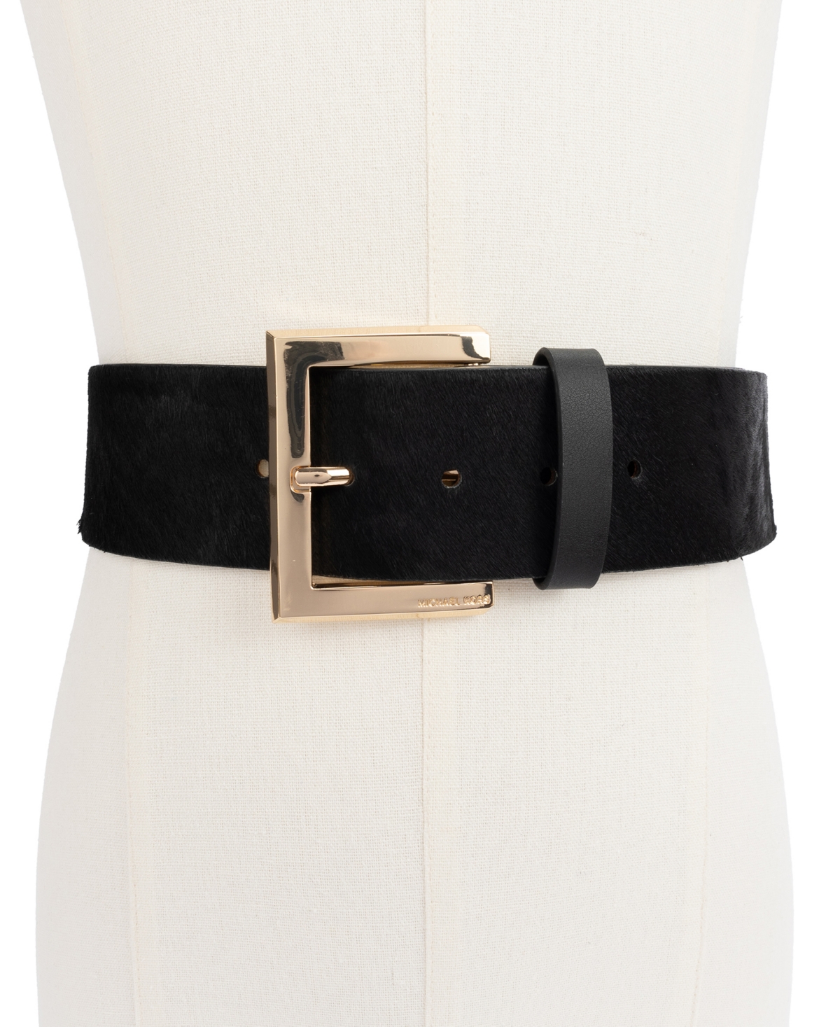 Michael Michael Kors Women's Wide Calf Hair Leather Belt