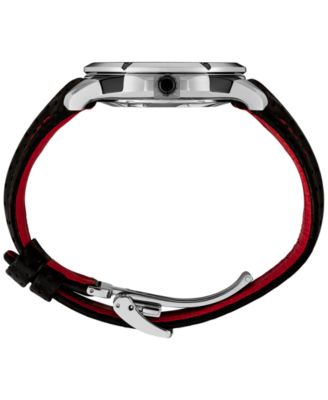 Men's Coutura Black Leather Strap Watch 41mm