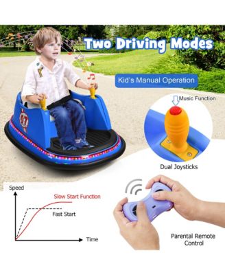 12V Vehicle 360 Degree Spin Race Toy Kids Ride On Bumper Car w/ Remote Control Pink