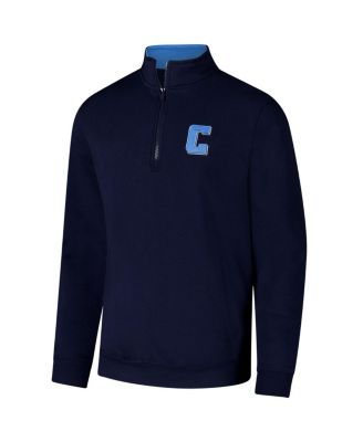 Men's Navy Columbia University Tortugas Team Logo Quarter-Zip Jacket