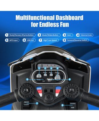 12V Kids Ride on Motorcycle Licensed BMW 3 Wheels Electric Toy w/ Light & Music Red