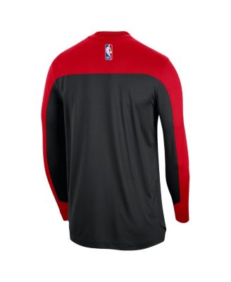 Men's Black Chicago Bulls 2024/25&nbsp;Authentic Pre-Game Legend Long Sleeve Shooting T-Shirt