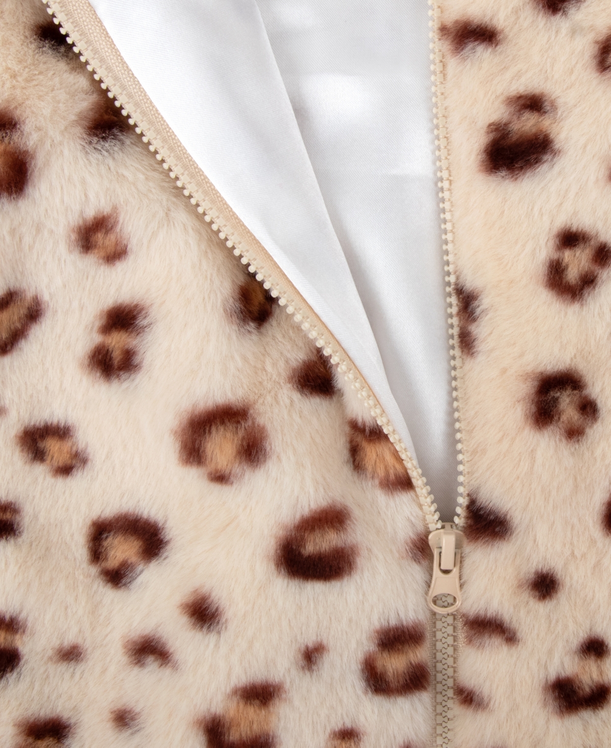 Baby Essentials Baby Girl Leopard Long Sleeve Top, Jacket & Pant, 3-piece Set In Cream