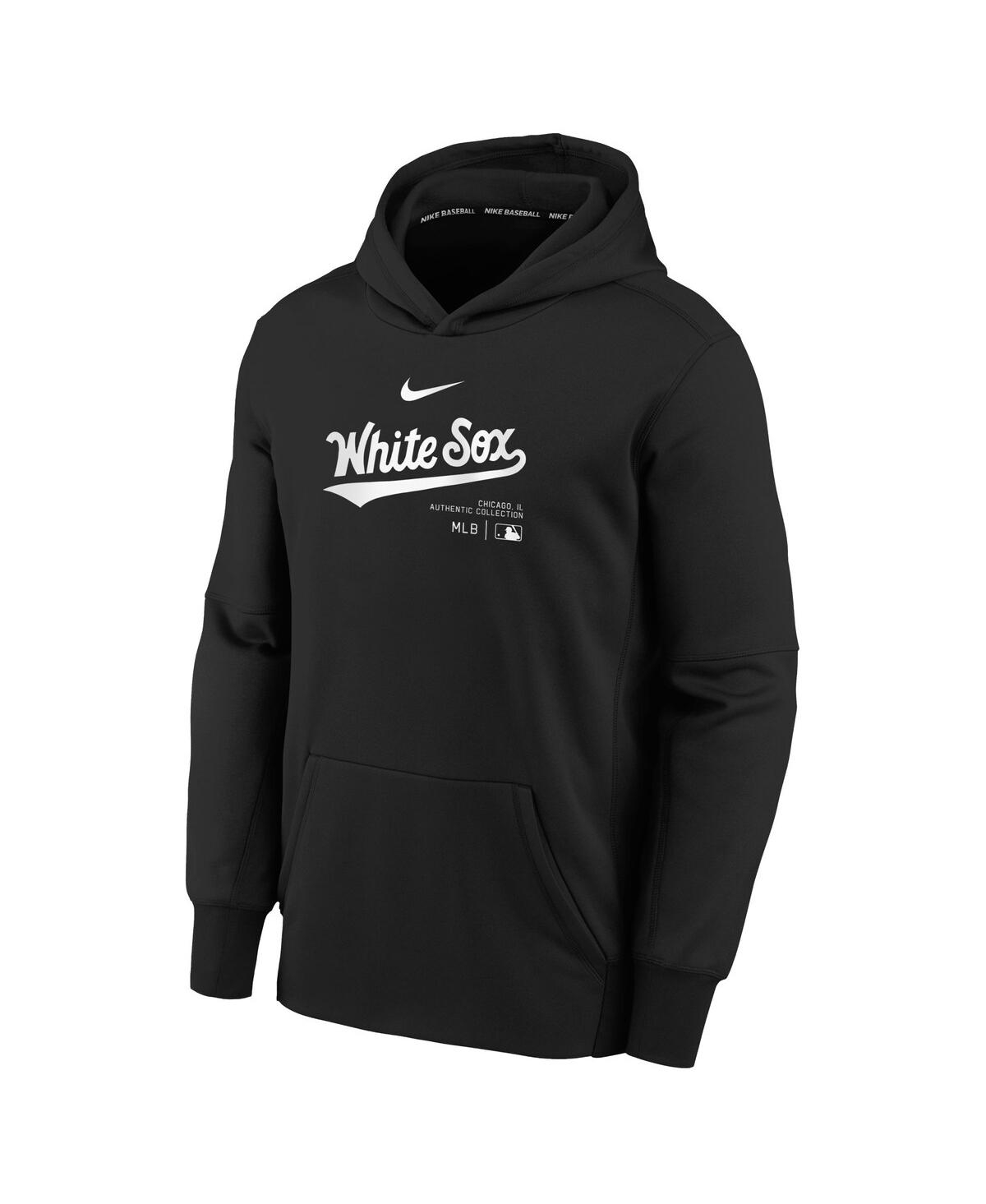 Nike Big Boys and Girls Black Chicago White Sox Authentic Collection Performance Pullover Hoodie
