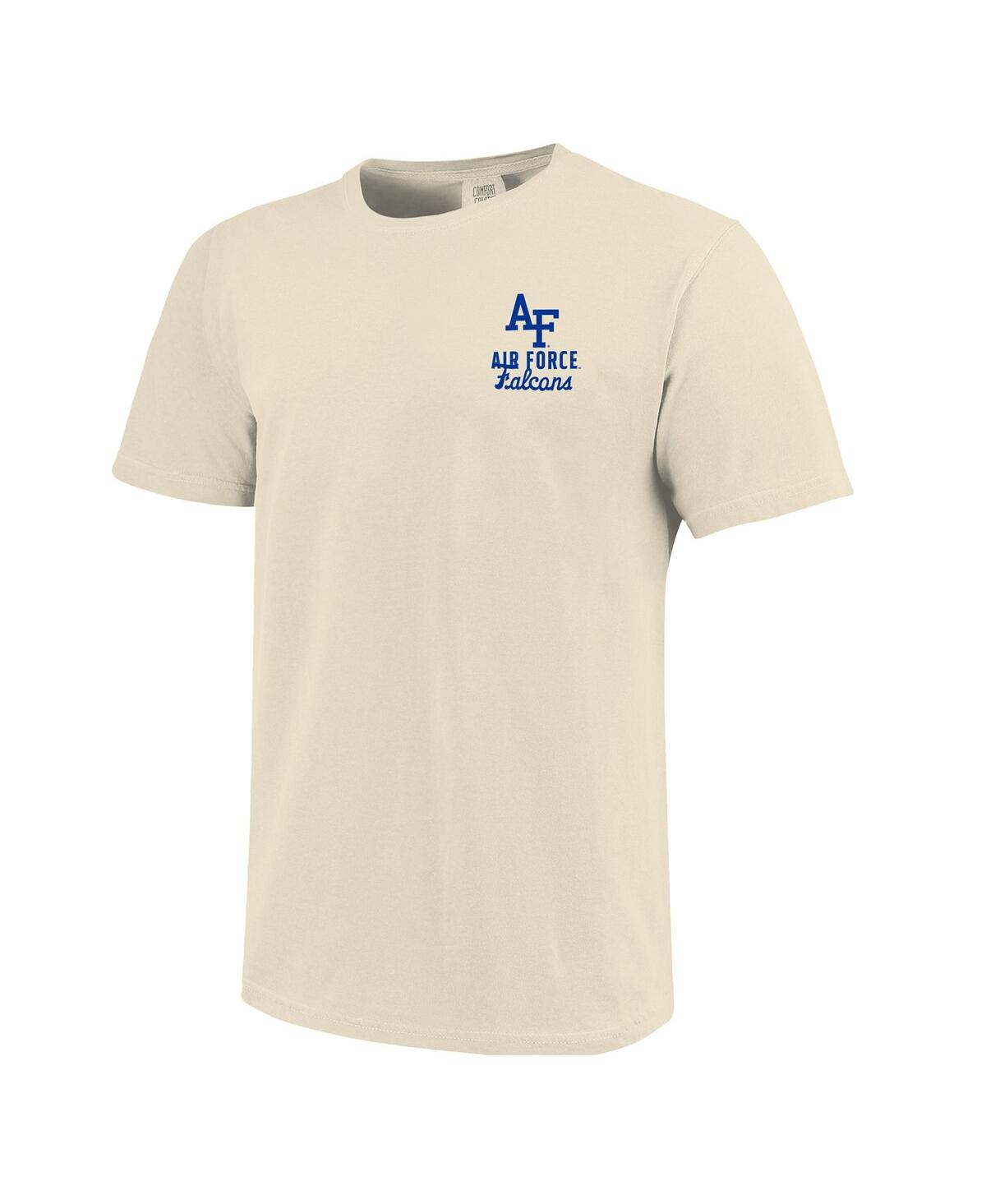 Image One Men's Cream Air Force Falcons Comfort Colors Mascot Overlay T-shirt In Cream