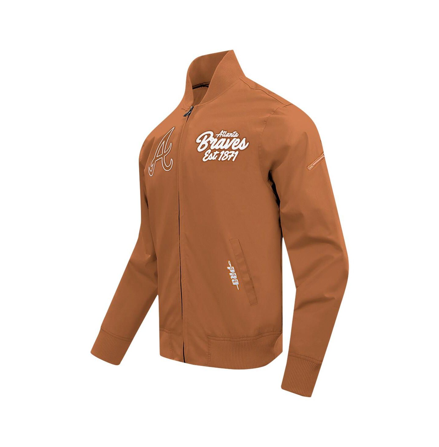 Мужская куртка Pro Standard Brown Atlanta Braves Paint The City Twill Full-Zip — фото 2