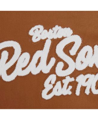 Men's Brown Boston Red Sox Paint The City Twill Full-Zip Jacket