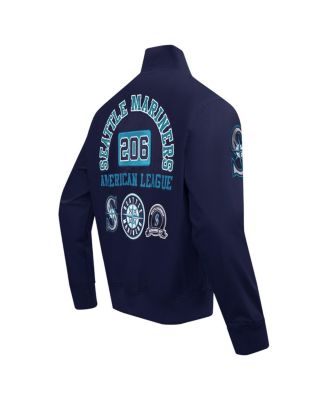 Men's Navy Seattle Mariners Area Code Twill Full-Zip Jacket
