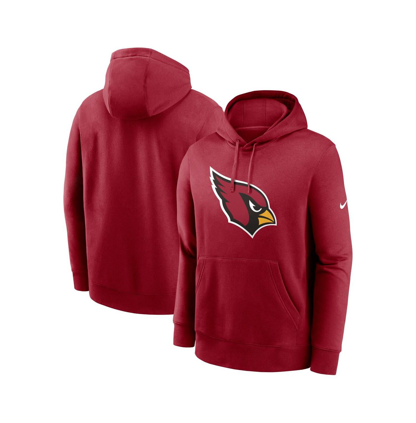 Мужское худи Nike Cardinal Arizona Cardinals Club Logo Pullover — фото 1