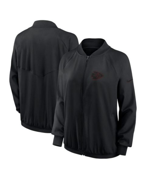 Женские куртки Nike Women's Black Kansas City Chiefs Raglan Full-Zip Jacket