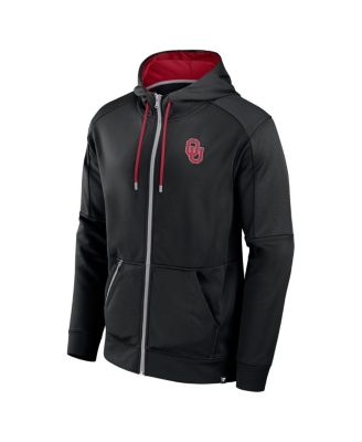Men's Black Oklahoma Sooners Defender Full-Zip Hoodie