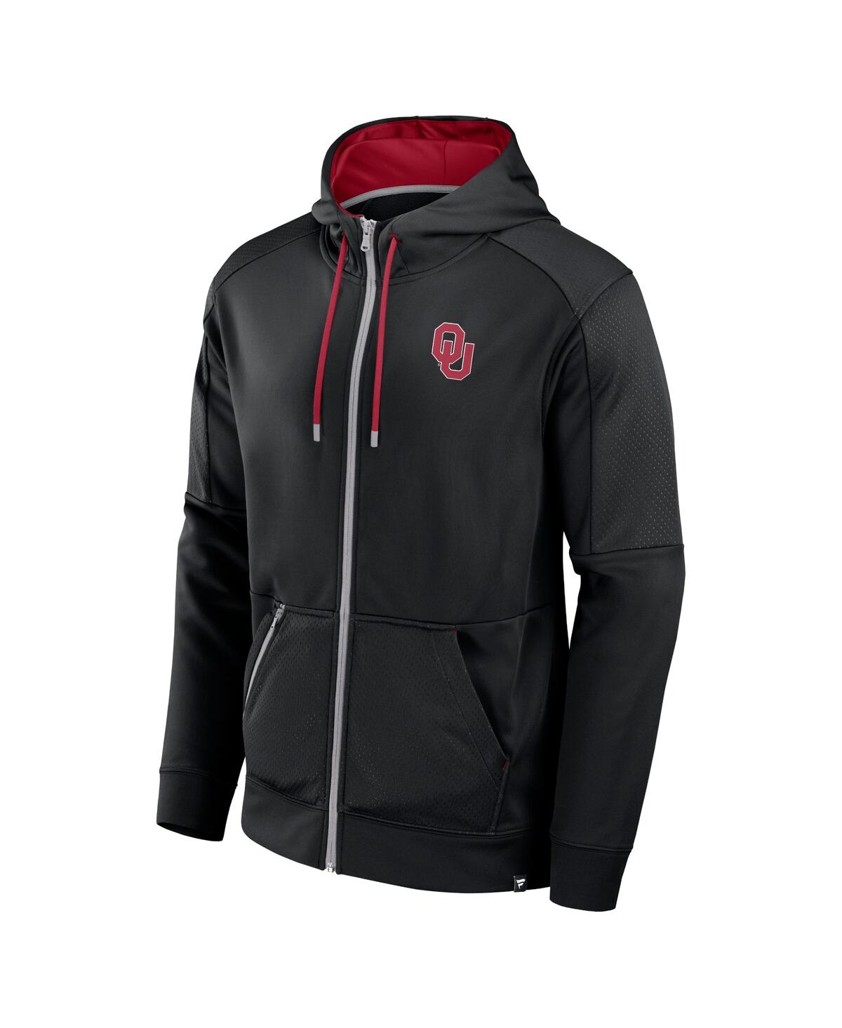 Fanatics Men'sOklahoma Sooners Defender Full-Zip Hoodie - Black