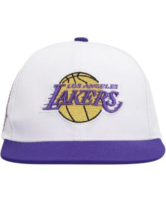 Men's White Los Angeles Lakers Soul Logo Shine 2-Tone Snapback Hat