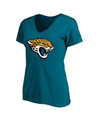 Women's Trevor Lawrence Teal Jacksonville Jaguars Plus Size Player Name Number V-Neck T-Shirt