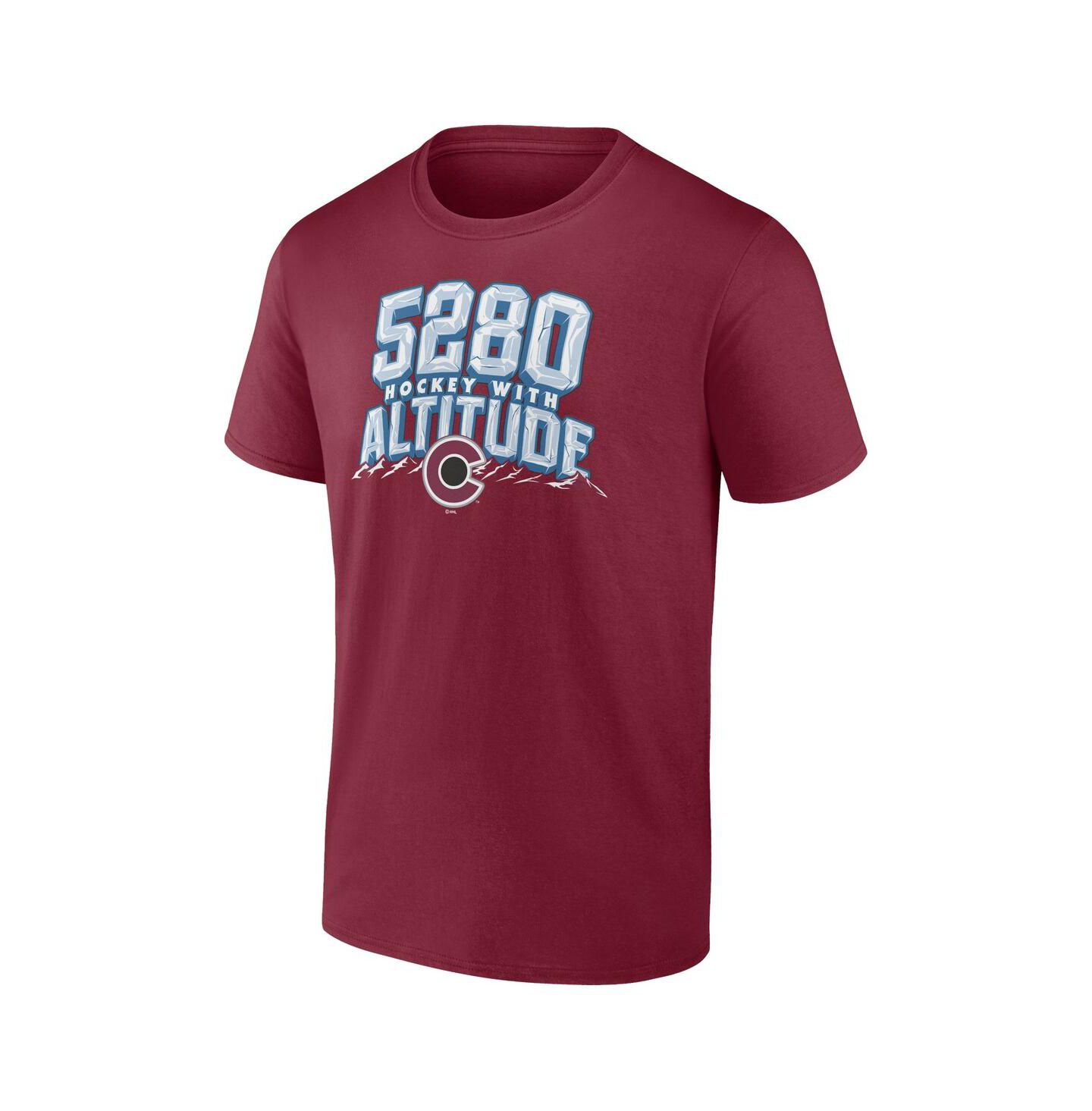 Мужская футболка Fanatics Burgundy Colorado Avalanche Local — фото 2