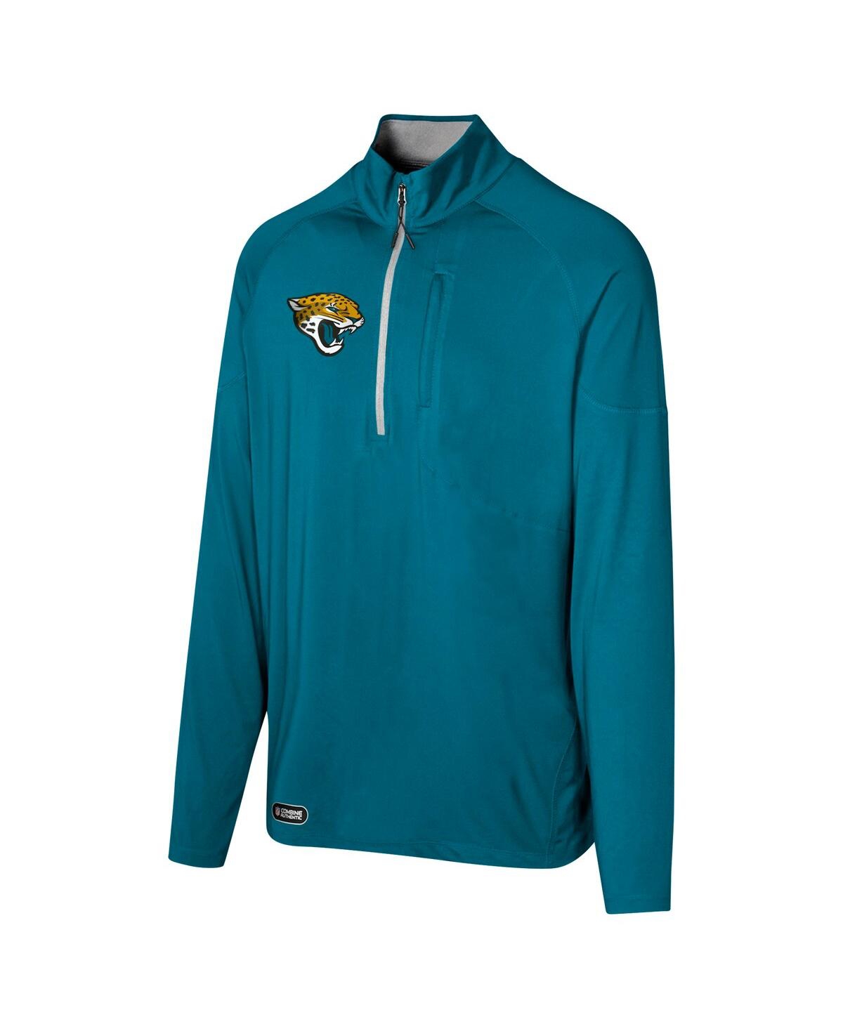 Outerstuff Men's Teal Jacksonville Jaguars Grind Iron Quarter-zip Top In Teal
