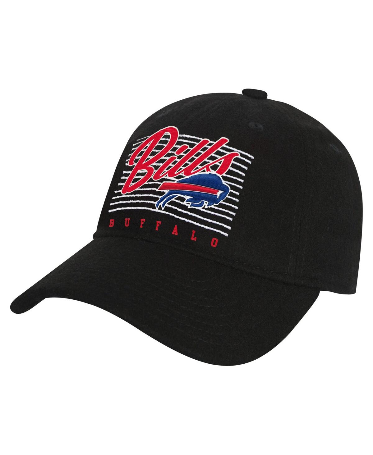 Outerstuff Big Boys And Girls Black Buffalo Bills Retro Wooly Adjustable Hat In Black
