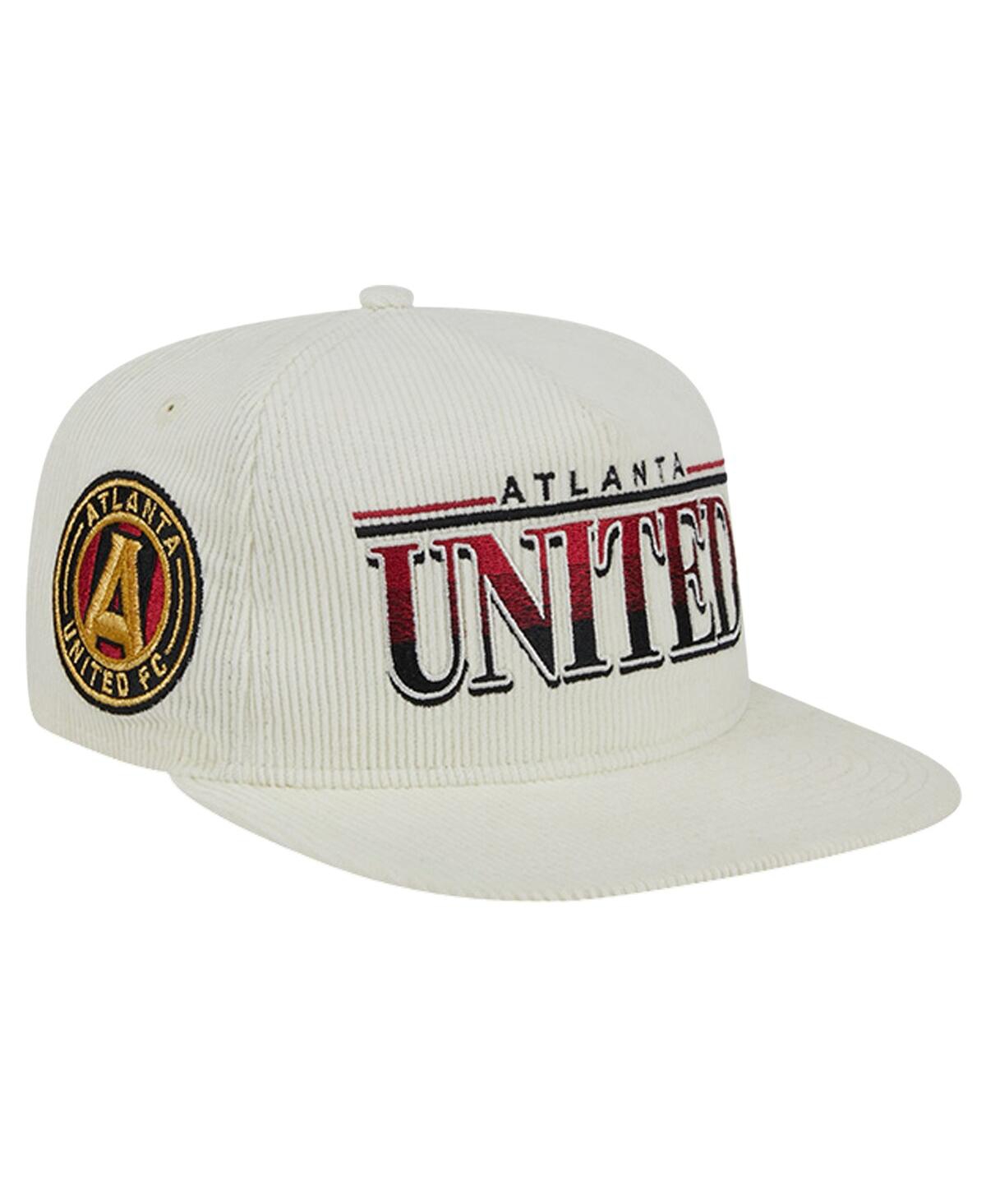 Men's White Atlanta United Fc Throwback Corduroy Golfer Adjustable Hat - White