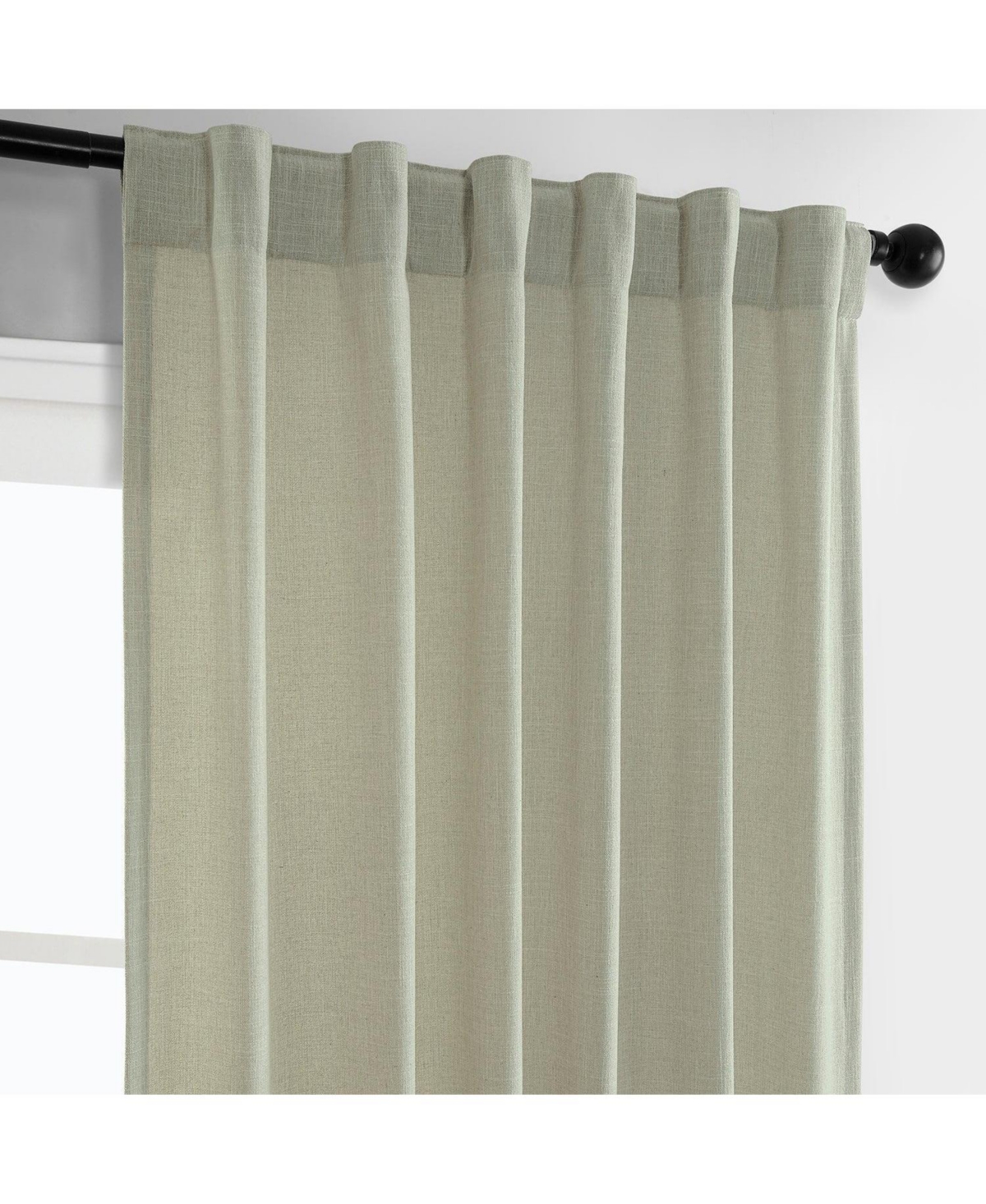 Half Price Drapes Greige Simply Faux Linen Curtain Pair (2 Panels)