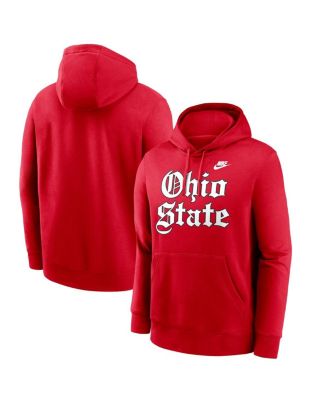 Nike Men s Scarlet Ohio State Buckeyes Old English Fleece Pullover Hoodie Macy s