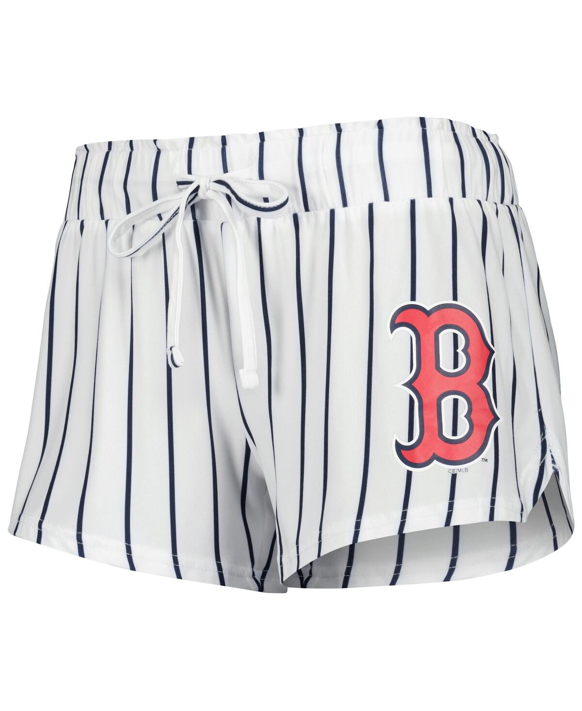 Shop Concepts Sport Women's White Boston Red Sox Reel Pinstripe Tank Top Shorts Sleep Set
