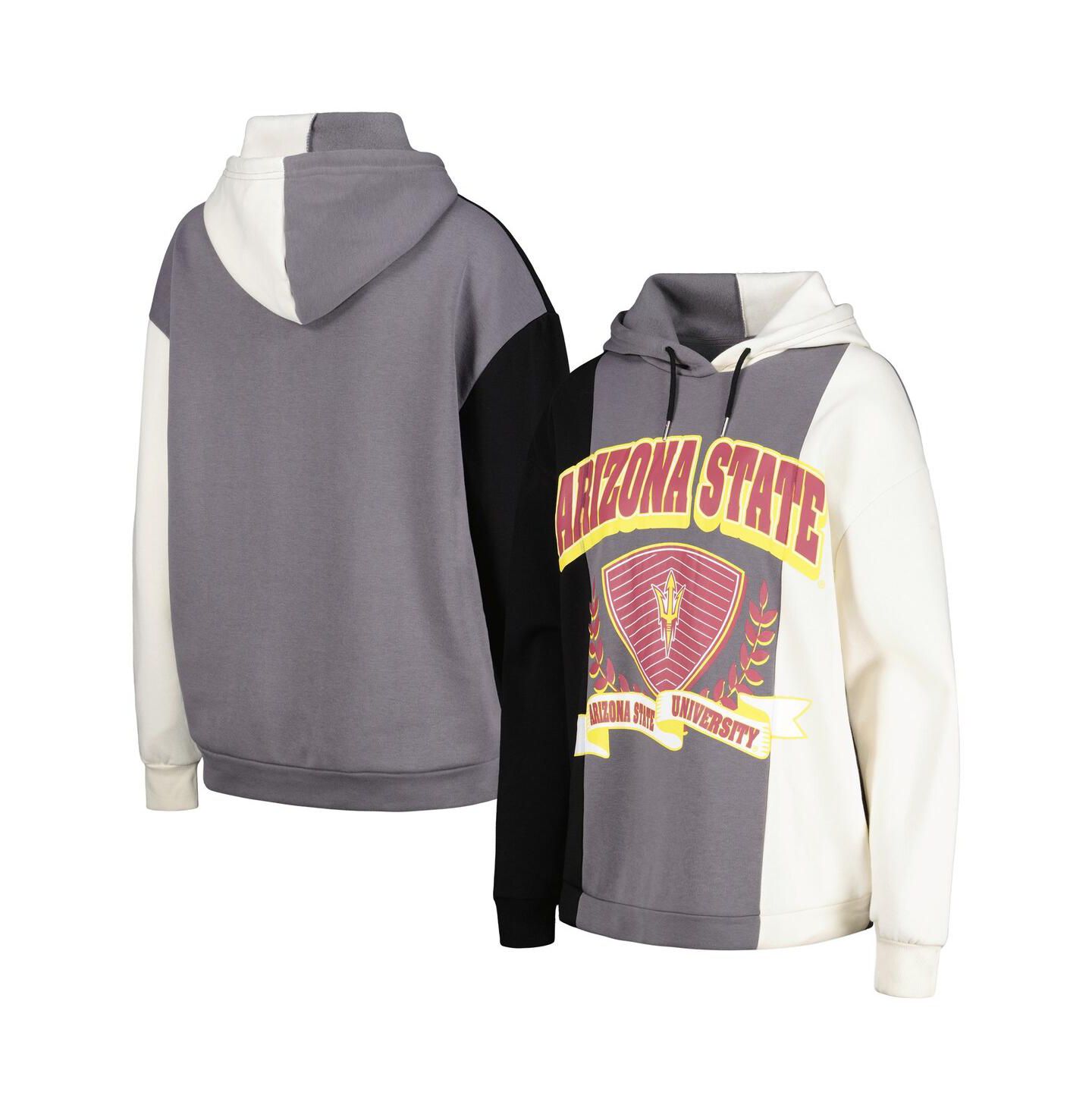 Женское худи Gameday Couture Gray/Black Arizona State Sun Devils Hall of Fame Colorblock Pullover — фото 1