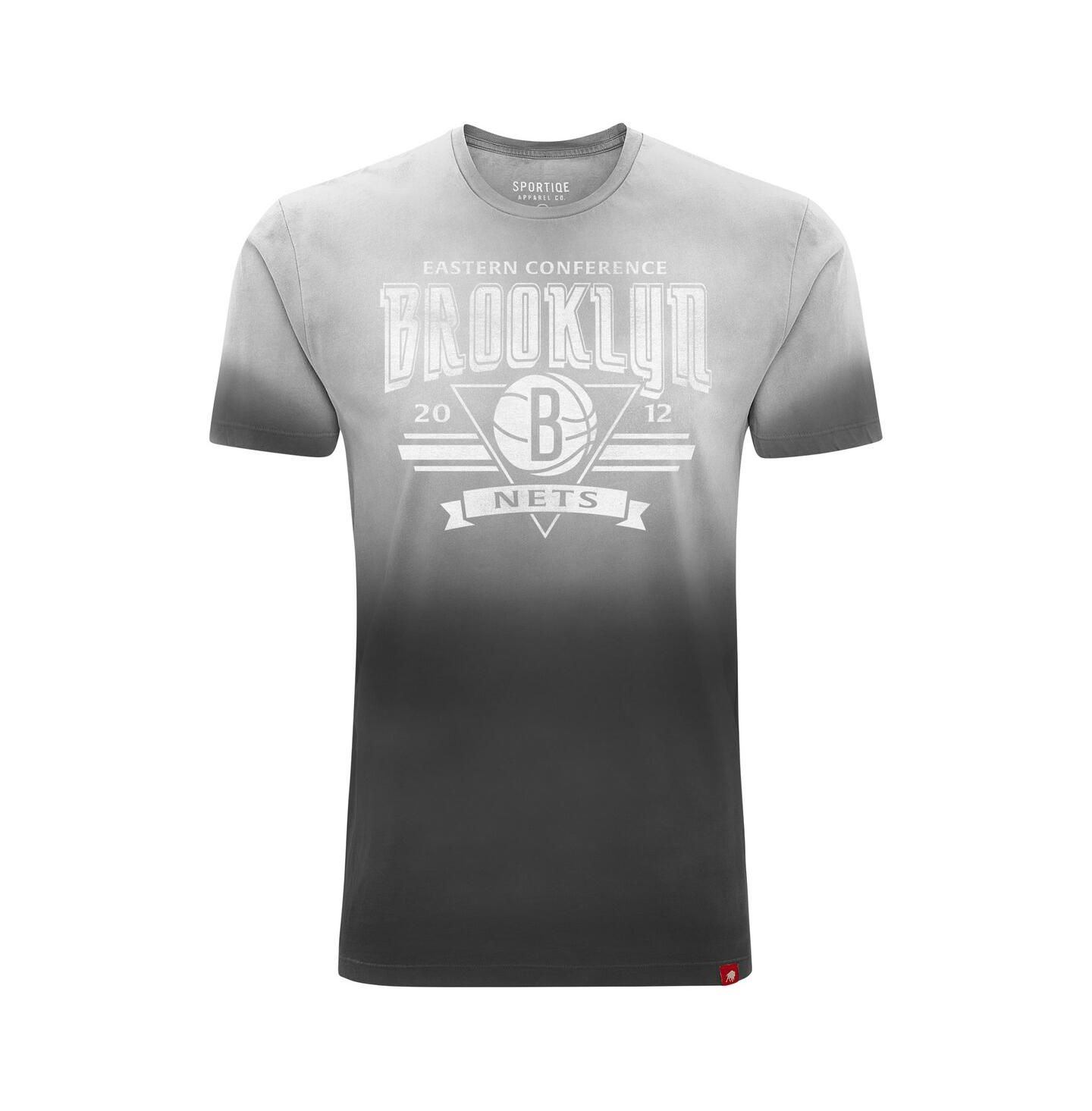 Футболка Sportiqe Black Brooklyn Nets Bingham Sun-Fade — фото 2