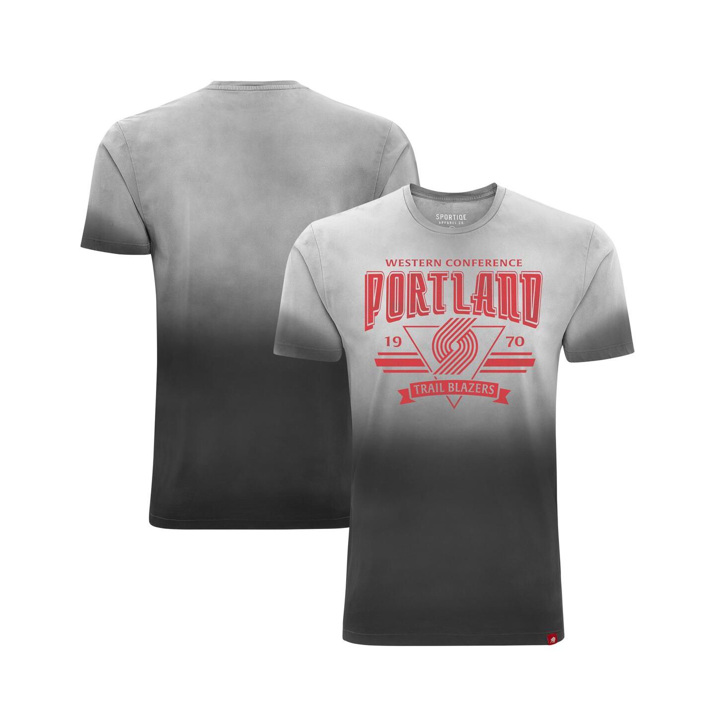 Футболки Sportiqe Black Portland Trail Blazers Bingham Sun-Fade — фото 1