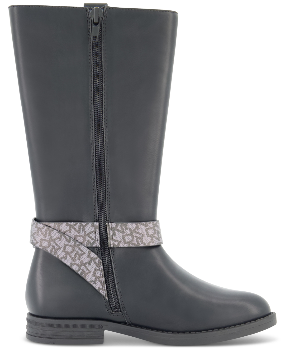 Shop Dkny Little And Big Girls Emma Esmeralda Riding Boot In Black