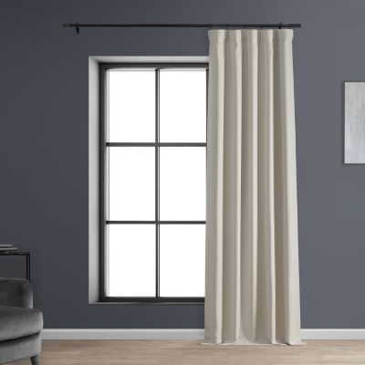 Faux Linen Hotel Blackout Curtain