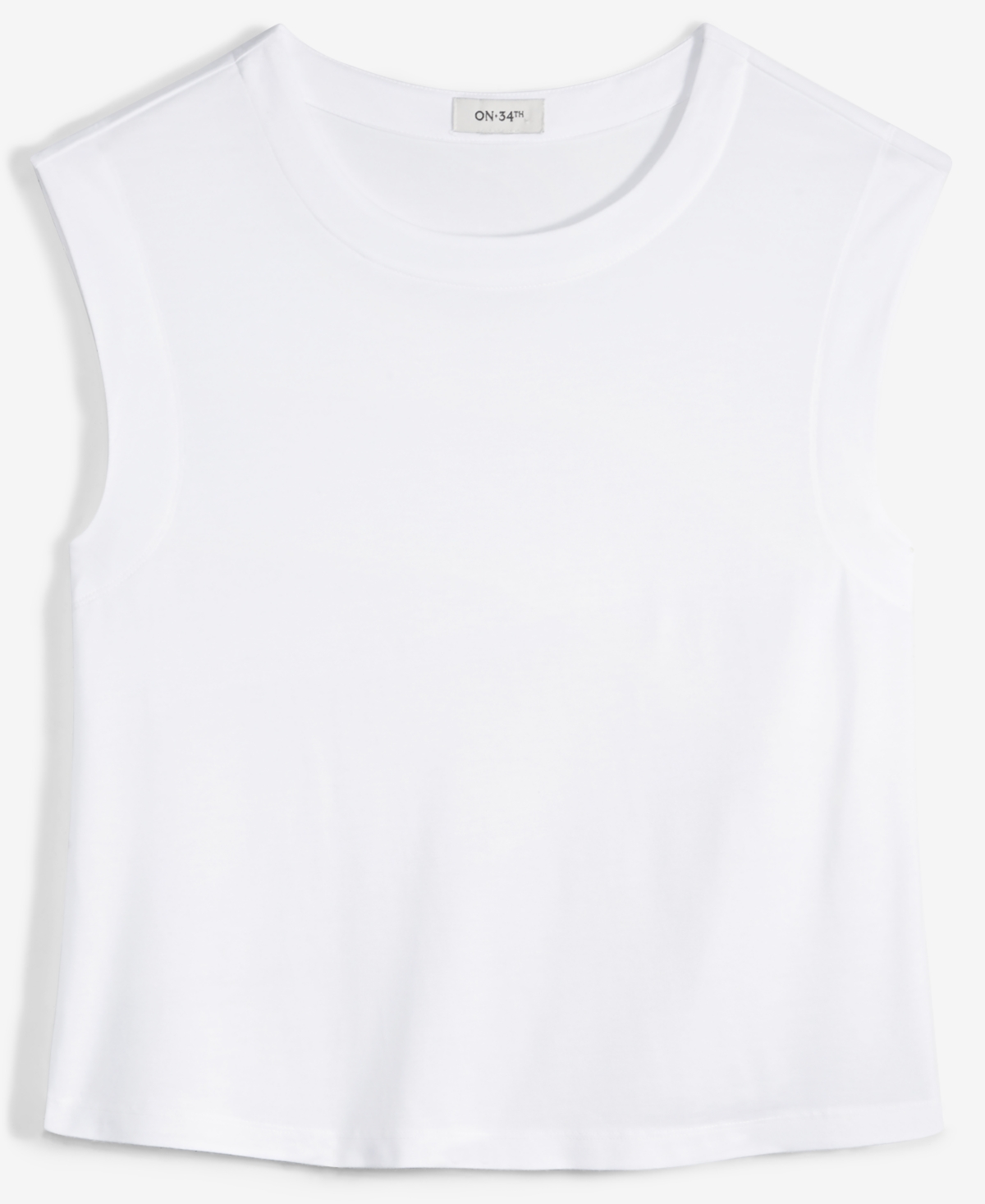On 34th Women's Knit Crewneck Extended-sleeve Top, Created For Macy's In Bright White