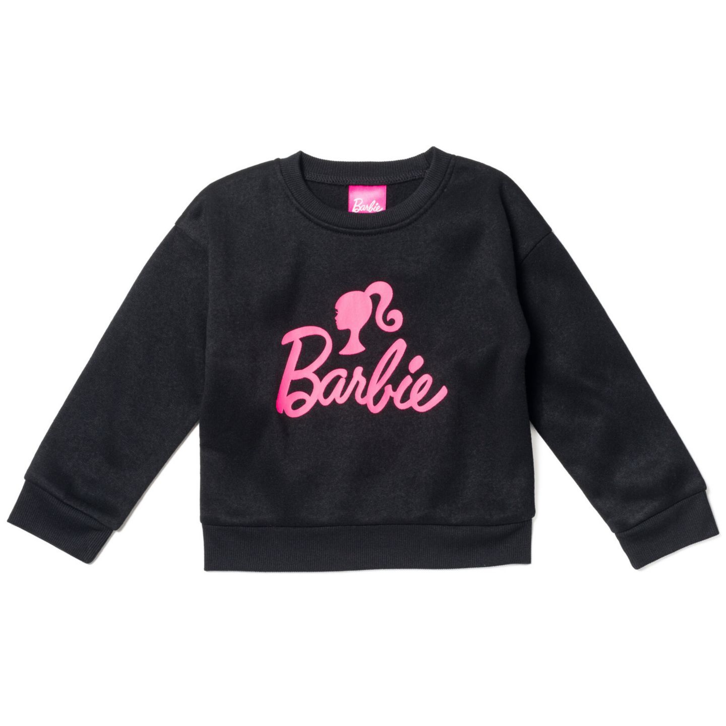 Детский комплект Barbie Little Girls French Terry Sweatshirt and Jogger Pants Set, цвет: Чёрный — фото 7