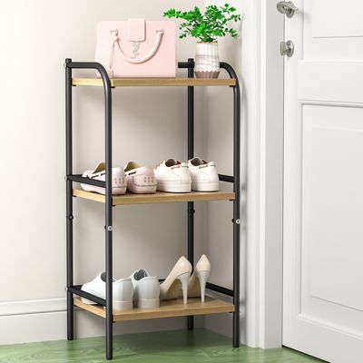 3-Tier Storage Rack Bookshelf Shelves for Living Room, Bathroom, Balcony, Kitchen