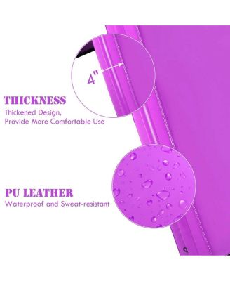 6 x 2 Feet Folding Gymnastic Mat with Carrying Handles for Yoga-Purple
