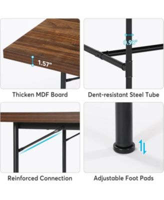 6FT Conference Table, Rustic Rectangle 70.8" W x 35.4" D Meeting Table, Industrial Seminar Table Boardroom Desk
