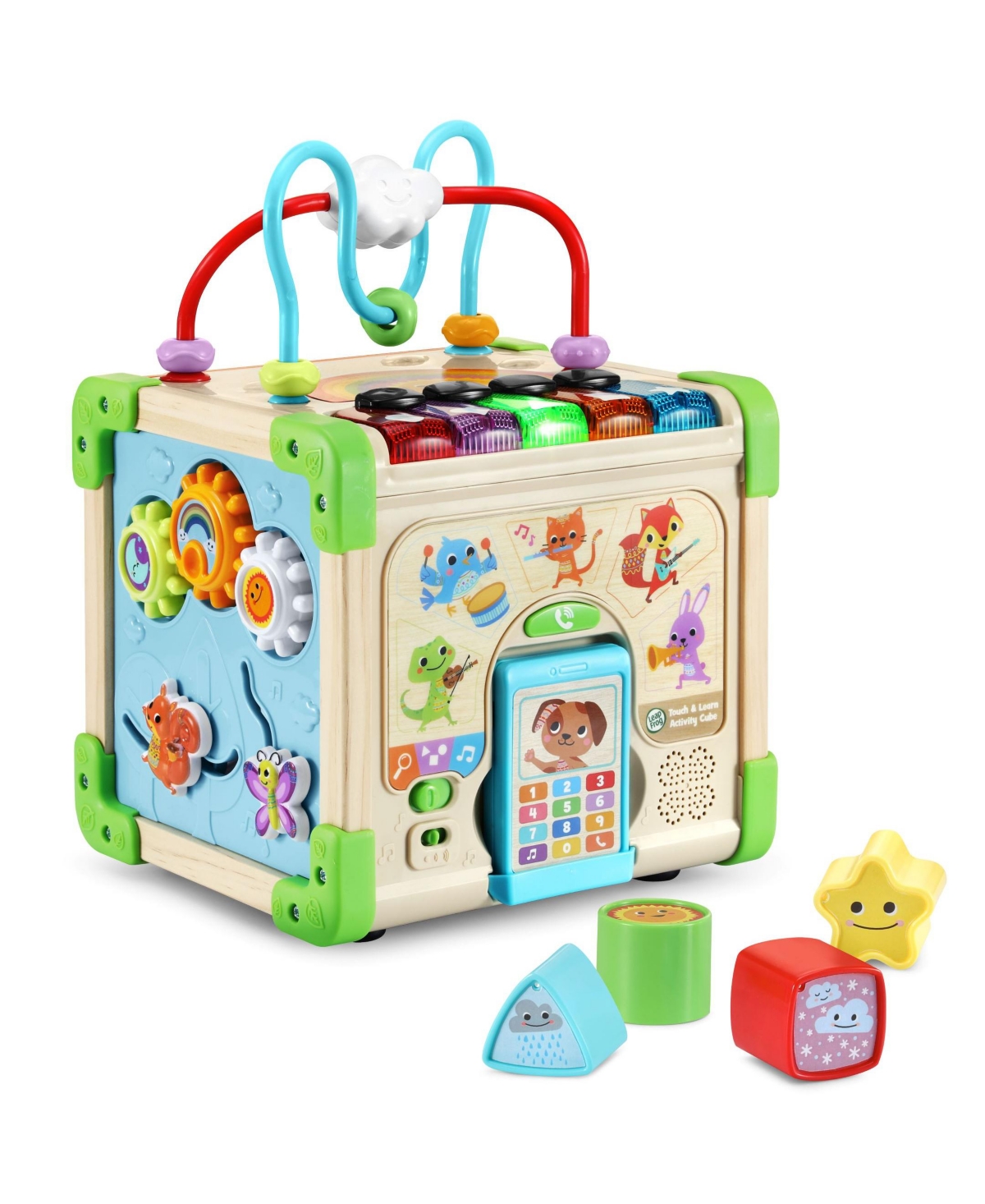 VTECH LEAPFROG TOUCH LEARN WOODEN ACTIVITY CUBE 