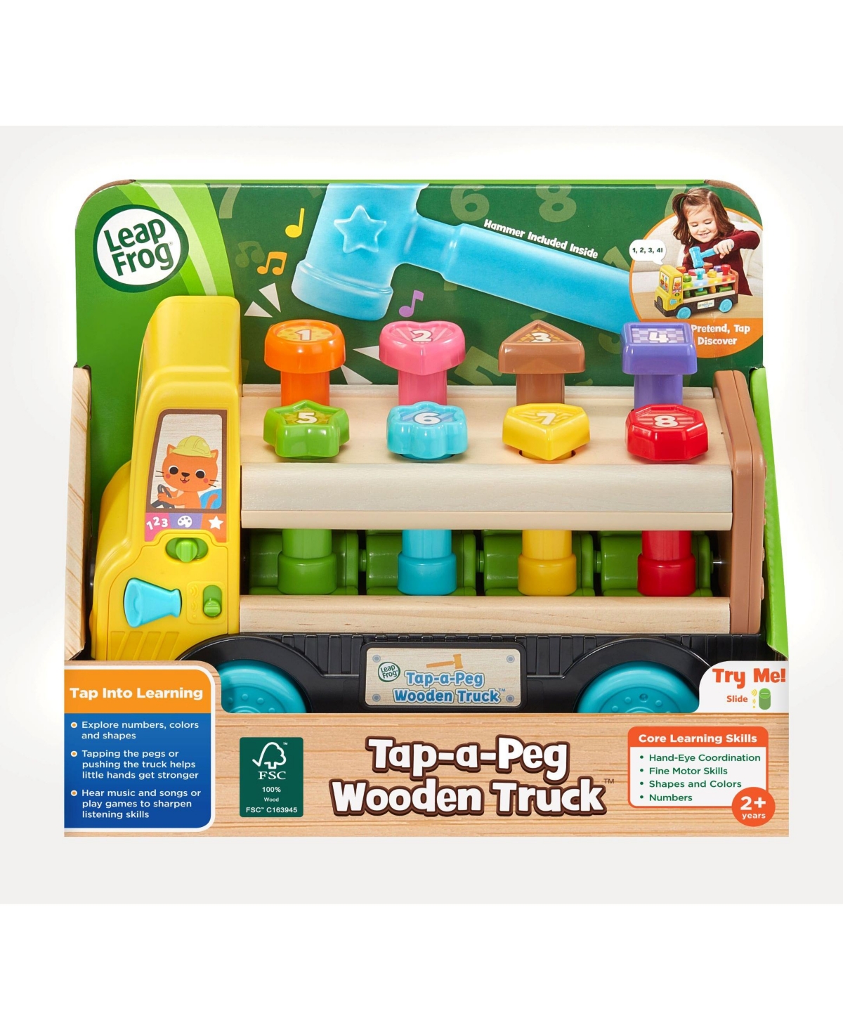 Vtech Leapfrog Tap-a-peg Wooden Truck In No Color