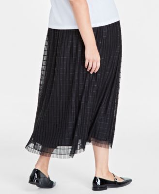 Plus Size Tulle A-Line Midi Skirt, Created for Macy's 
