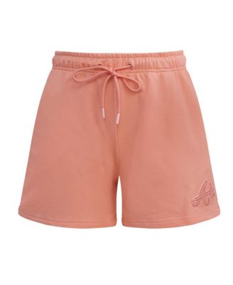 Men's and Women's Pink Atlanta Braves Neutral Fleece Shorts