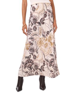 Vince Camuto - Women's Floral-Print Pull-On Maxi Skirt
