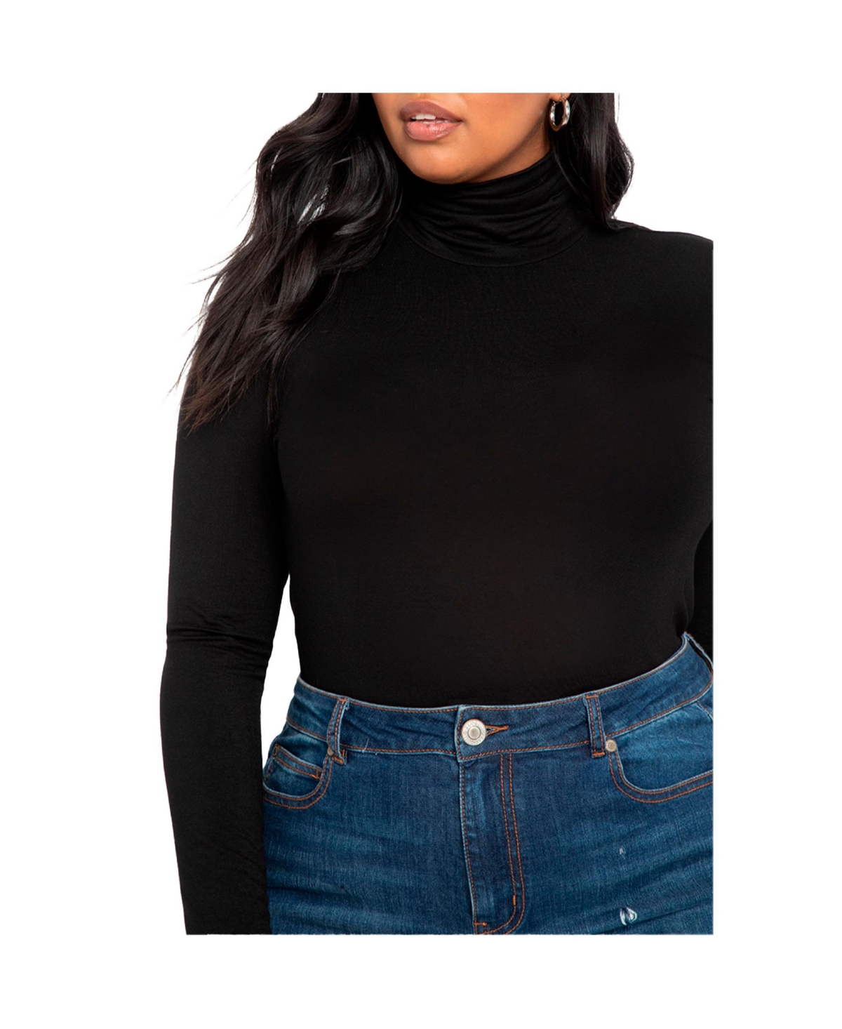Women's Plus Size Layering Turtleneck - Russian violet