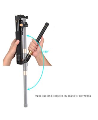 60" Professional DSLR Camera Tripod Monopod w/ Ball Head Pocket Travel Aluminum 60"