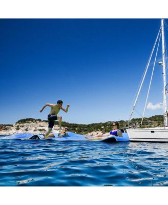 12 x 6 Feet 3 Layer Floating Water Pad-Blue