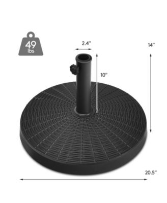 49 LBS Patio Resin Umbrella Base Stand for Outdoor